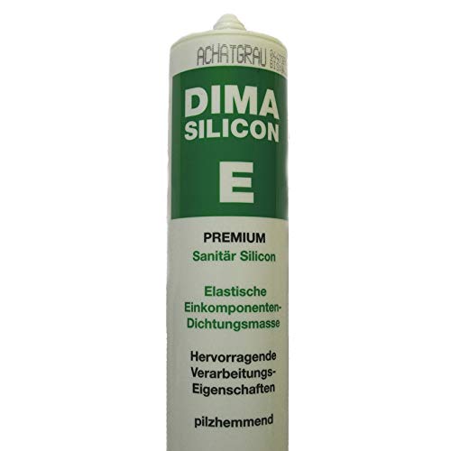 Silikon Premium Zementgrau Profi-Silicon pilzhemmend gegen Schimmel Kartusche 310ml Abdichtung Fliesen Sanitär Cover
