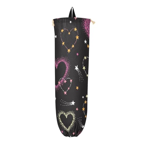 Porta sacchetti di plastica con costellazioni di San Valentino e stelle da appendere organizer per borsa della spesa riutilizzabile lavabile dispenser per casa e cucina 1 confezione
