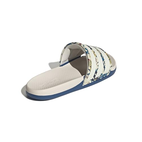 adidas adidas Unisex-Adult Adilette Comfort 2.0, Talc/White/Dark Marine, 8