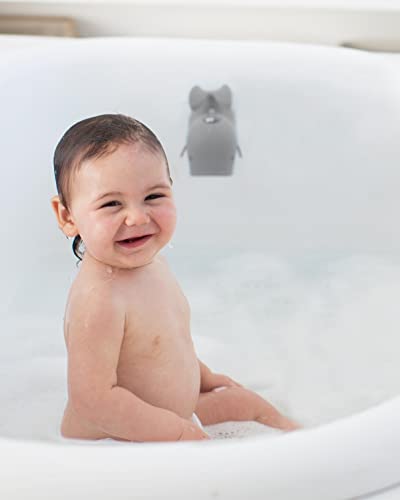 Skip Hop Capa de bico de banho para bebê, ajuste universal, Moby, cinza