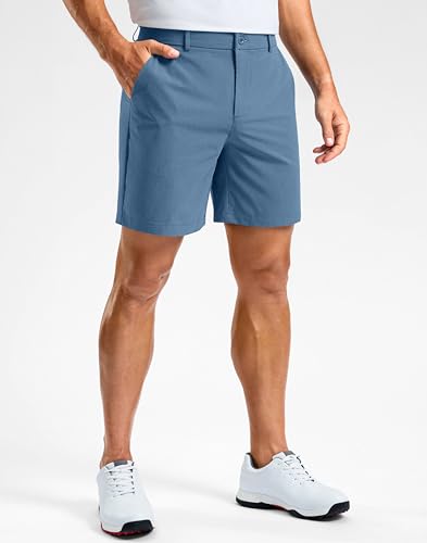 Image of Soothfeel Men's Casual Shorts 5 /7 /9 Inch Golf Dress Shorts for Men Flat Front Work Lightweight Quick Dry with 4 Pockets