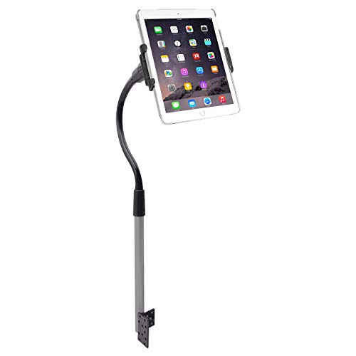 Macally Car Truck Seat Rail Phone and Tablet Car Mount - Adjustable Phone and Tablet Holder for Car Floor - Works with All iPad, iPhone, Tablets, Cell Phones 7”-11” - Easy Bolt On Ipad Car Mount