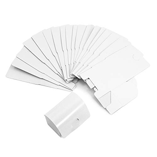 Oblique Unique Mini Kisten Schatzkisten Schatztruhen aus Pappe zum Basteln Bemalen Dekorieren und als Geschenk Weiß - 12 oder 24 Stück - Menge wählbar (24 Stück)