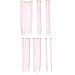 SWACC 7 Pcs Full Head Party Highlights Clip on in Hair Extensions Colored Hair Streak Synthetic Hairpieces (22-Inch Straight, Pink)