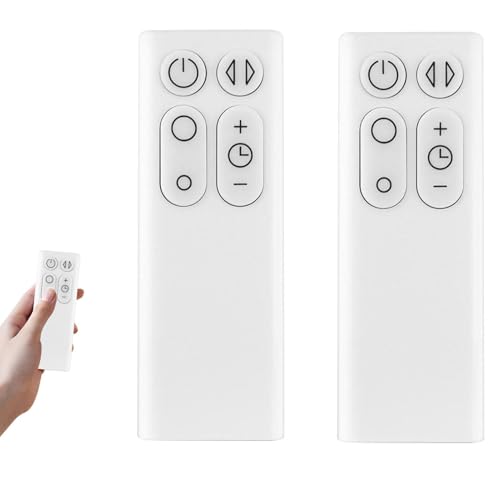Mando a distancia para ventilador Dyson, 2 piezas para ventilador Dyson, repuesto remoto para Dy son F an, control remoto para F an para D yson, compatible con D yson AM06 AM07 AM08 blanco (sin