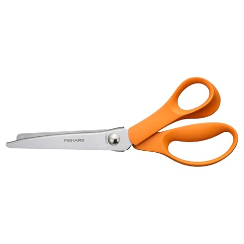 Fiskars Pinking Shears, Zig-Zag Edge, High Grade Stainless Steel Blades for Precision Cutting,