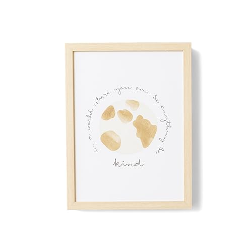 Image of Petal Lane Kids Wall Art - Framed Canvas for Baby Room and Nursery - 12 Designs Available for Girls and Boys - Cute Playroom Decor (Be Kind)