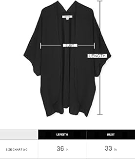 Moss Rose Women's Beach Kimono Coverup Sheer Chiffon Cover Ups, Casual Loose Open Front Cardigan Tops