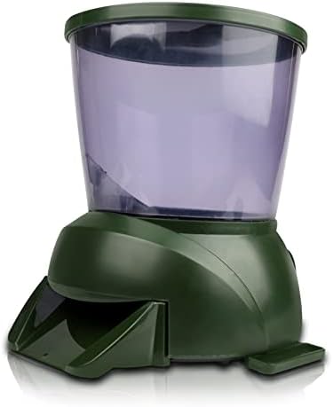 Sammery Pond Fish Feeder, Large-Capacity Automatic Fish Feeder, Outdoor Automatic Fish Feeder, Battery-Powered Automatic Fish Feeding Device, Timed and Quantitative Fish Feeding Device