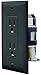 RV Designer S817, Self Contained Dual Outlet with Cover Plate, Black
