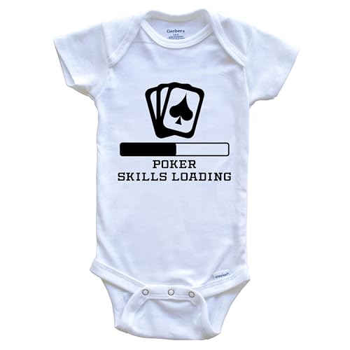 Poker Skills Loading Funny Gambling Humor One Piece Baby Bodysuit