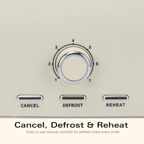 Hamilton Beach Ella 2-Slice Toaster, Wide Slots, 7 Variable Browning Levels, Defrost, Cancel & Reheat Settings, Removable Crumb Tray, Integrated Cord Storage, 800W - HBT1322MC, Matte Latte - Image 6