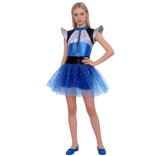 Robe en tulle extraterrestre à couleurs changeantes et coupe fluide asymétrique - 7