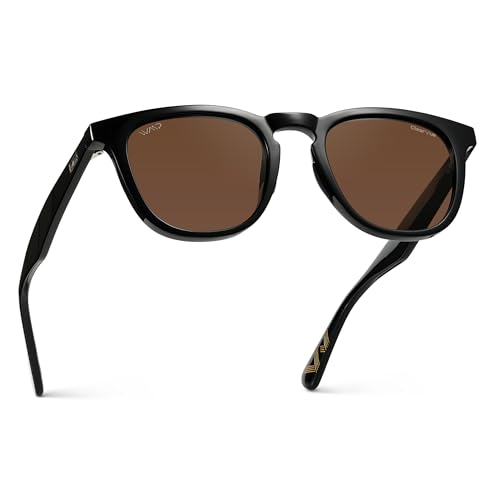 WMP Eyewear – Men’s Polarized Sport & Golf Sunglasses: Round Frame, Anti-Reflective Lenses, Non-Slip Nose Pads, Lightweight