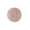 Handflatterend rond rozenkwarts engel ca. 3 cm