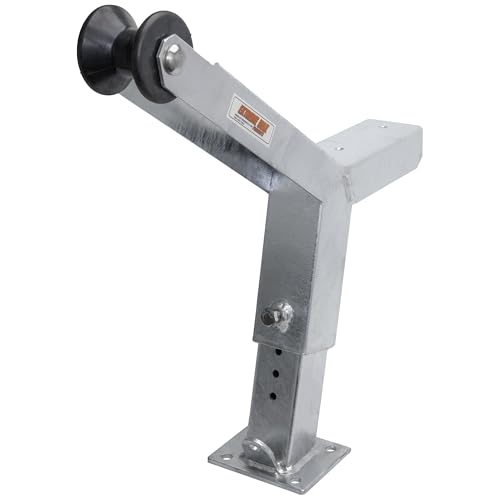 Extreme Max 3006.6895 Adjustable Height Notched Winch Stand with Roller - Galvanized Finish, Hardware Fits 3" W x 4" H Trailer Frames - Thumbnail 4