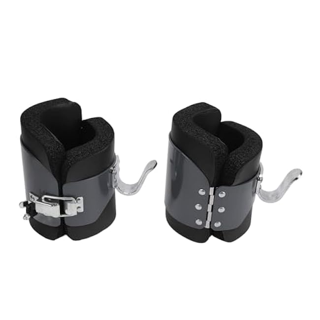 1 Pair Premium Foam Inversion Hang Up Boots, Heavy Duty Metal Hooks with Safety Lock for Muscle Cramps Relief