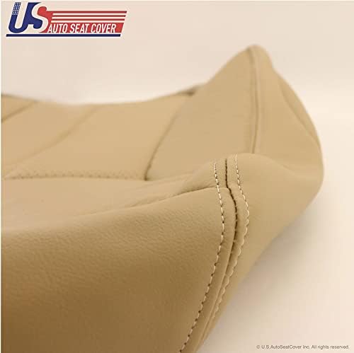 Miniatura 7 de Compatible con Ford F250 Lariat Driver Top Lean Back Funda de asiento de cuero TAN 2011 2012 2013 2014