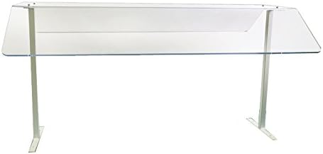 Choice Acrylic Displays Sneezeguard | Freestanding Two Sided with Powder Coated Steel Legs | Dimensions 30" High x 48" Wide by 30" Deep