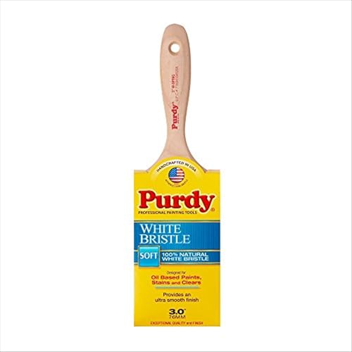 Purdy 144380430 White Bristle Series Sprig Flat Trim Paint Brush, 3 inch