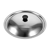 Couvercle de rechange pour wok chinois - convient aux casseroles en acier inoxydable, poêles à frire, chaudrons ronds, grandes marmites en fonte traditionnelles et autres types d'ustensiles de cuisine