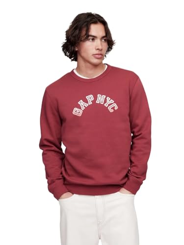 GAP Mens Fashion Logo Crew Sweatshirt Red Clay XL