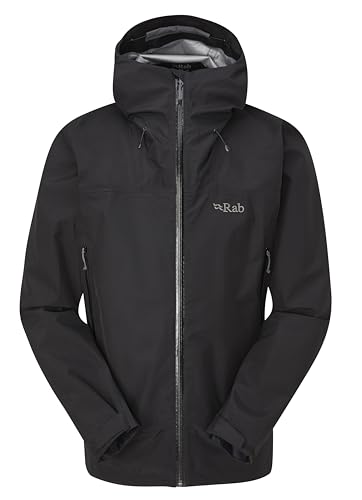Rab Men’s Namche GTX Jacket - Gore-Tex Waterproof Breathable Rain Coat for Trekking & Casual Use - Black - X-Large