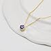 18K Gold Vermeil S925 Sterling Silver Natural Tanzanite Necklace – Blue Danube Moonlight Pendant, Japanese Wave Ocean Design, Elegant Lock Necklace for Women (White Gold)