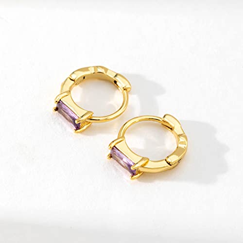 Image of DAILY VIBES Dainty Butterfly Cross CZ Small Huggie Hoop Earrings for Women