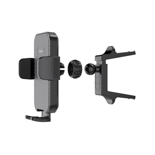 Support téléphone voiture HAMA Universel Fixation grille daération ronde Rotation 360° Pince réglable - vue 10