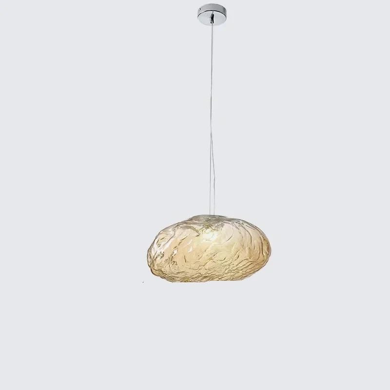 Suspension pour escalier en verre ambre pour illuminer votre salle à manger