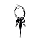 Joyería Pendientes De Mujer, Pendientes De Aro Gota Luna Negra Chica Punk Cruz Múltiples Geometría Unisex Estrella Animal Dragón Pluma Roca Hombre Regalos De Acero Inoxidable para Novia, Esposa