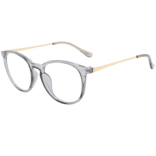 Image of Kursan Non Prescription Clear Lens Fake Glasses for Women Men Retro Round Plastic Frame Eyeglasses