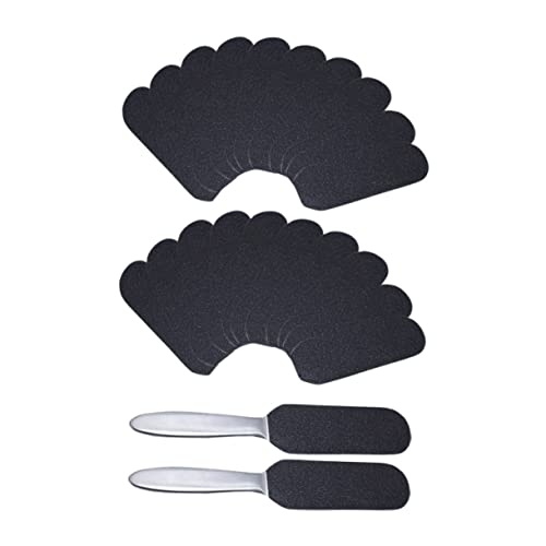 SHERCHPRY 1 Set Handheld Scrubber Professional Foot Care Tools with Handles and Sandpaper Pads for Exfoliating Calluses and Dead Skin