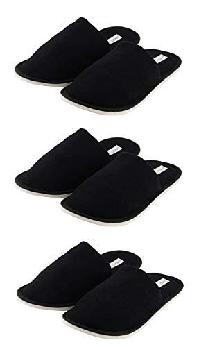 Image of Travelkhushi Unisex Home Slippers Pack of 3 - Soft-Cloth Feel, Indoor Warmth & Sweat-Absorbing, Flexible Sole, Lightweight, Cozy for Winter & Summer, Anti-Chill Carpet Walk