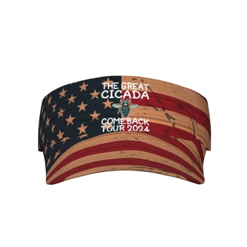 Great Cicada Comeback 2024 Sun Defense Adult Protection Visor0 Black