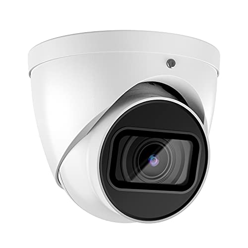 🔥 8MP Starlight POE IP Camera , 2.7mm–13.5mm,5X Vari-Focal Zoom,60m IR Eyeball Camera, Smart Detection,H.265+, SD Card Slot