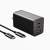 Lenovo USB C Charger (PA510), 65W Fast Charger Block, 3-Port GaN Foldable Fast Charger, Laptop Charger Power Adapter, Fast Charging Station for iPhone 15 14 Pro Max, Samsung, Dell, Black