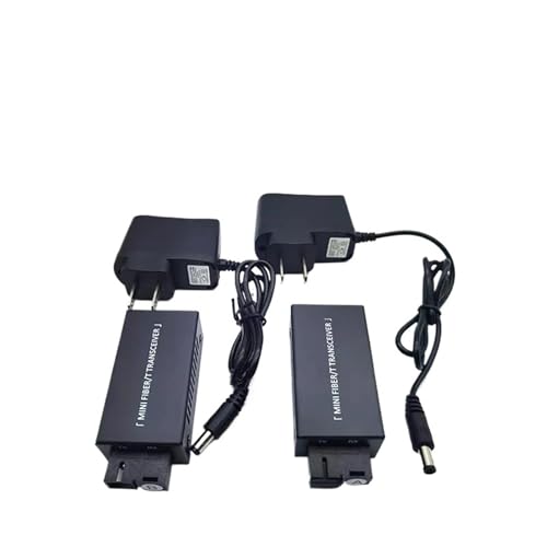 1Pair Gigabit 100/1000M A/B SC Ethernet Fiber Switch Media Converter Rj45 Optic Transceiver 20KM fibra with Power Supply(with US Plug)