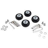 4 ruedas de equipaje de alto rendimiento para reparación de maletas, material de goma diseñado para un funcionamiento silencioso y fácil uso (40 x 18 mm)