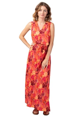 Robe longue d'été Carola sans manches : le confort fleuri contre la chaleur