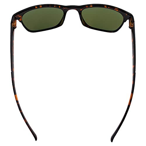 Tahiti Polarized Sunglasses for Women Fashionable Tortoise Frame w/Blue Mirror Lens4