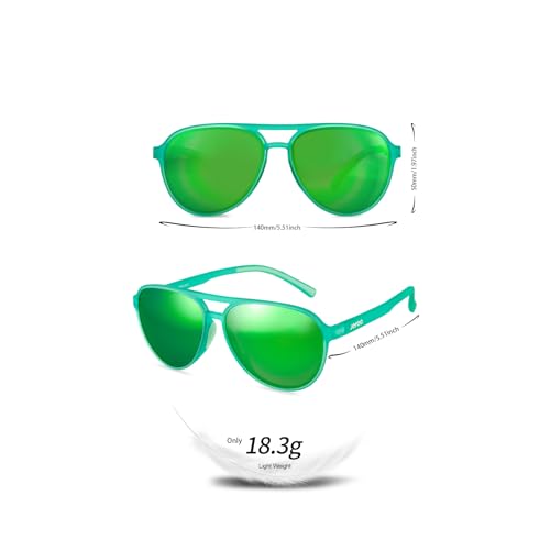 Image of Jefoo Polarized Aviator Sunglasses for Women Men Retro Trendy Sports Sunglasses for Outdoor UV400 Protection
