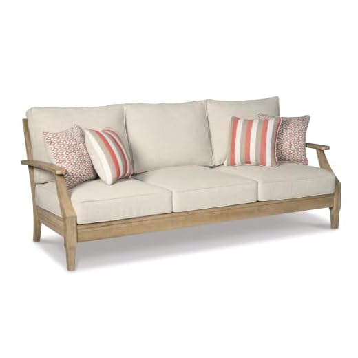 Elegant Outdoor Patio Sofa with Cushions
