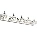 PRESDE Bathroom Vanity Light Fixtures Over Mirror Modern LED 5 Lights Glass Shade