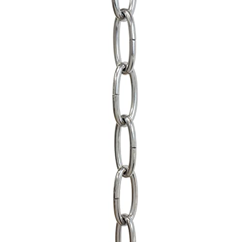 Image of RCH Hardware CH-ST63-U57-PC Steel Chandelier Chain 3 Gauge, Polished Chrome (1 Foot)