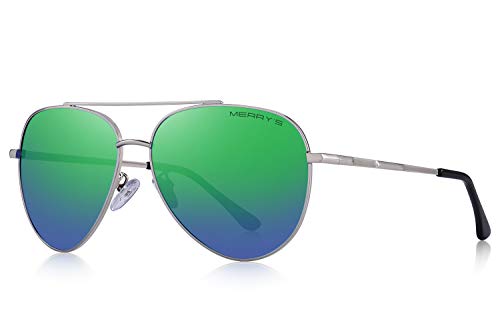 MERRY'S Mens Polarized Sunglasses for Women Aviation Frame HD Polarized Sun glasses for Men Driving S8138