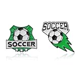 Soccer Lapel Pins for Men Women Soccer Ball Hat Pin for Decoration Team Players Christmas Birthday Gifts for Men Football Lovers Gifts for Dad Son Sports Ball Pin for Purse Backpack 2pcs