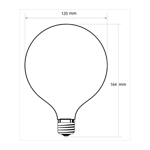 JANDEI, 270º Globe LED Bulb, G120, E27 Screw, 18W (Equivalent to 140W) Cold White Light 6000K - Image 2