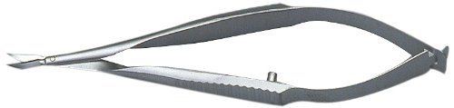 WPI 14122 Stainless Steel Curved Standard Vannas Scissor, 8cm Length